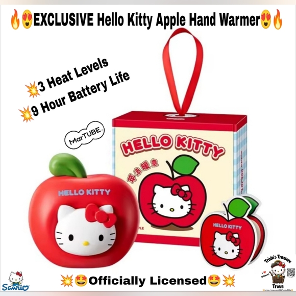 Sanrio Accessories - EXCLUSIVE - Hello Kitty x MarTube Officially Licensed Apple Hand Warmer